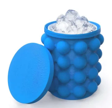 Silicone Ice Cube Maker - Portable Wine and Beer Cooler with Space-Saving Design for Whiskey and Beverage Freezing
