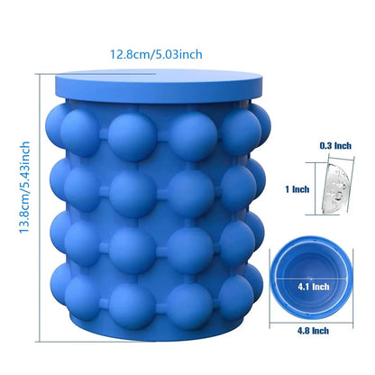 Silicone Ice Cube Maker - Portable Wine and Beer Cooler with Space-Saving Design for Whiskey and Beverage Freezing